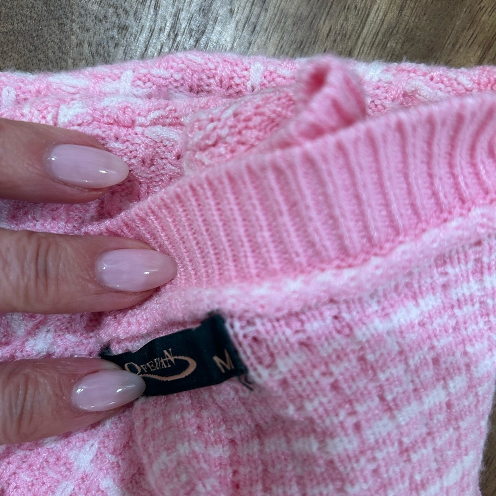 Pink Women's Cardigan Sweater - Picture 5 of 7